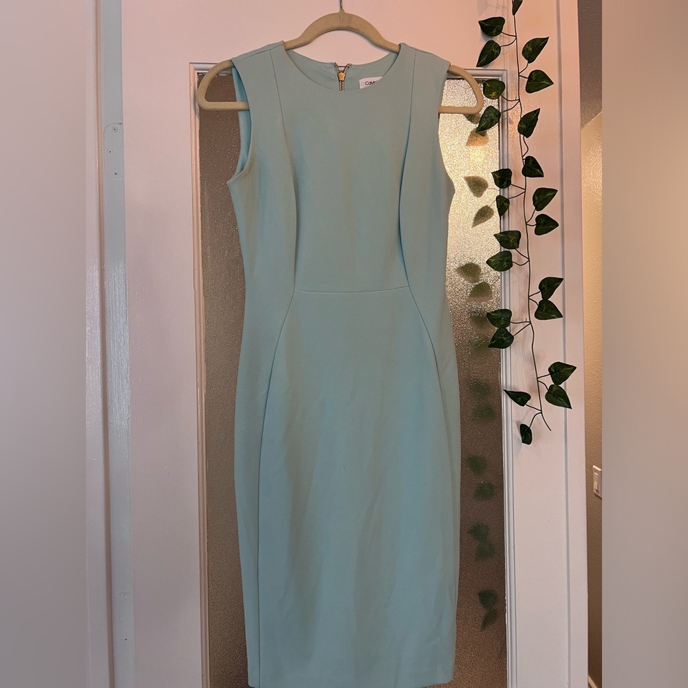 Calvin Klein mint/seafoam green dress